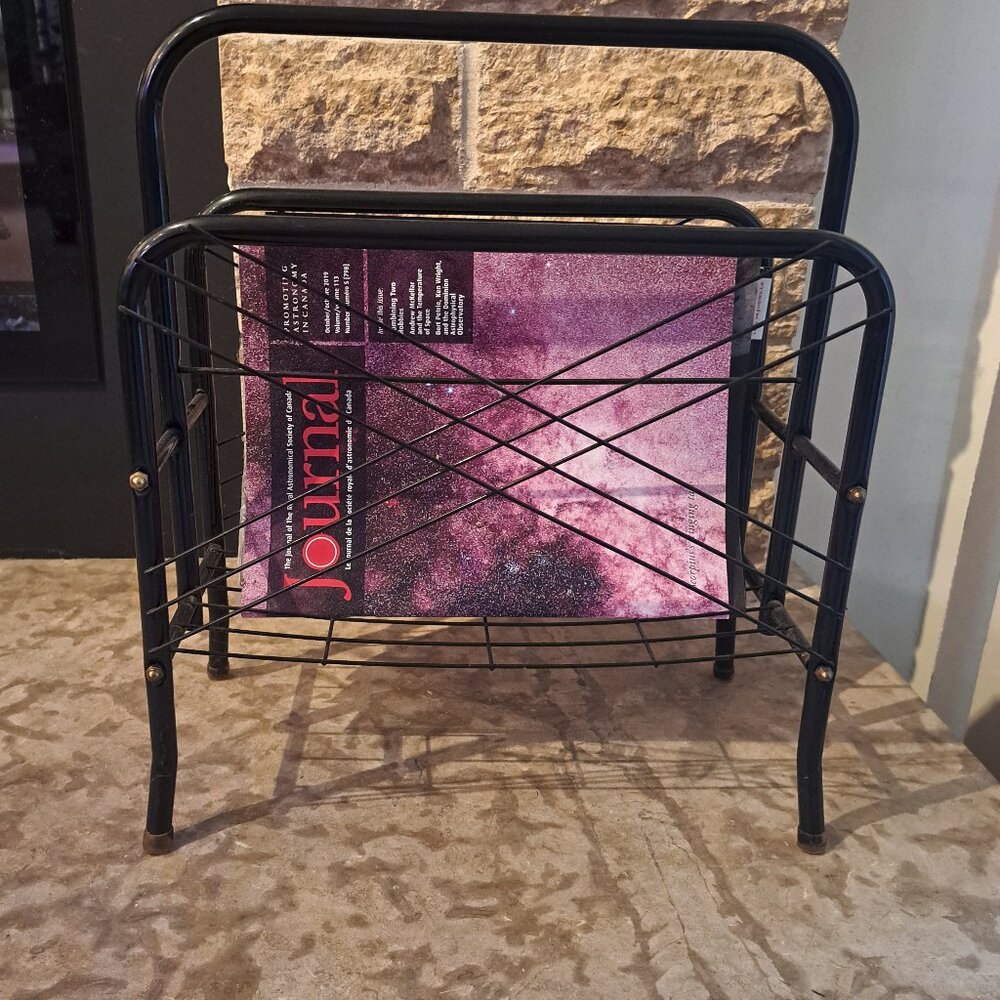 Vintage Metal Magazine Rack